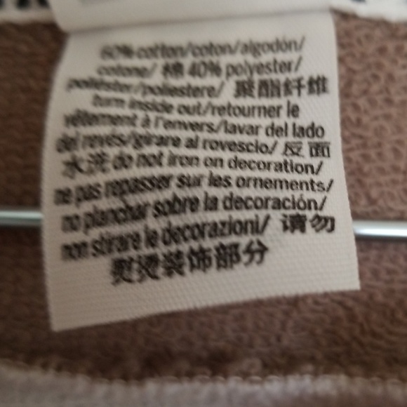 Pink women's long sleeves sweatshirt pullover top - Picture 6 of 6